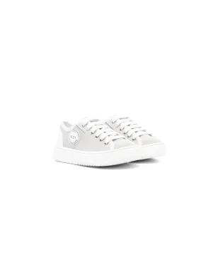 Nº21 Kids logo-patch suede sneakers - Grey - サムネイル1