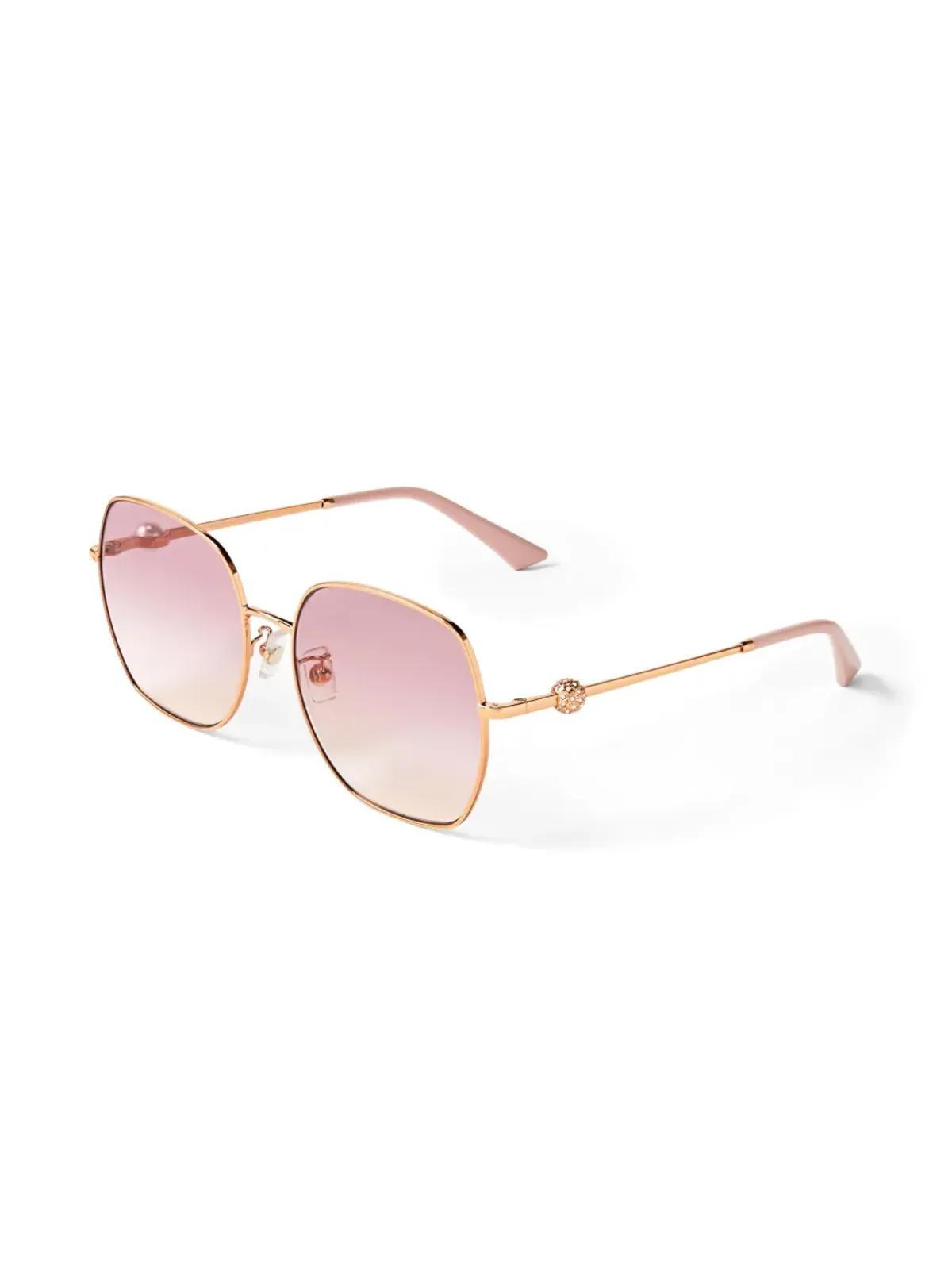 Jimmy Choo Eyewear ミーシャ オーバーサイズ メタル サングラス ブラウン - 画像2