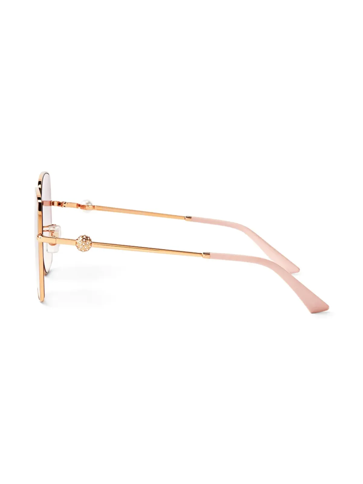 Jimmy Choo Eyewear ミーシャ オーバーサイズ メタル サングラス ブラウン - 画像3