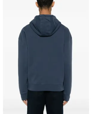 Maison Kitsuné ロゴパッチ コットン フーディー - ブルー - サムネイル4