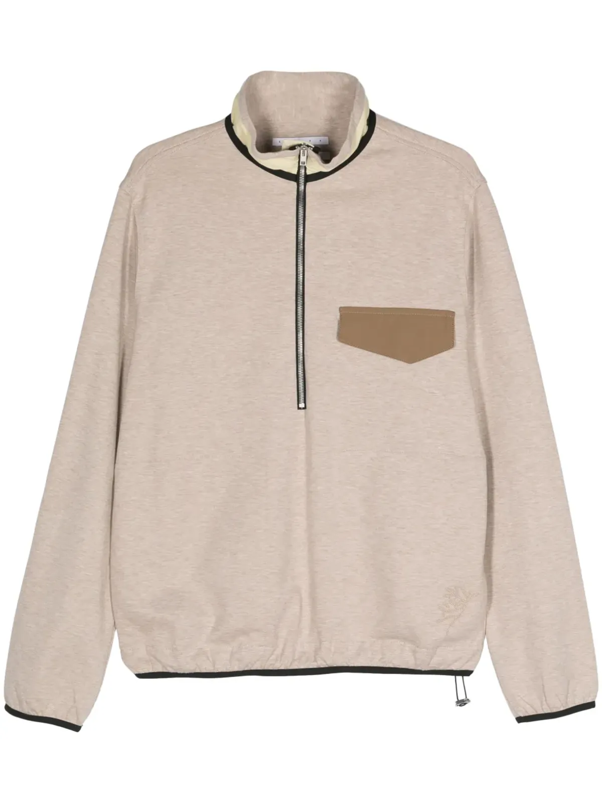 RANRA mélange half-zip sweatshirt - Neutrals - 画像1