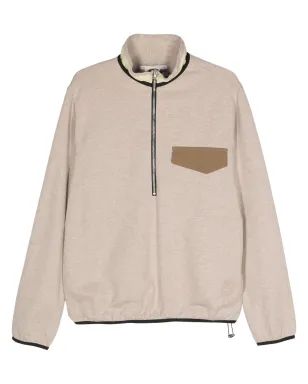 RANRA mélange half-zip sweatshirt - Neutrals - サムネイル1