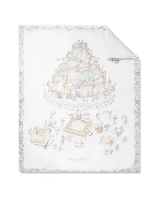 Atelier Choux Châteaux Choux Le Gâteau-print reversible satin duvet - White - サムネイル1
