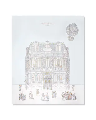 Atelier Choux Châteaux Choux Le Gâteau-print reversible satin duvet - White - サムネイル4