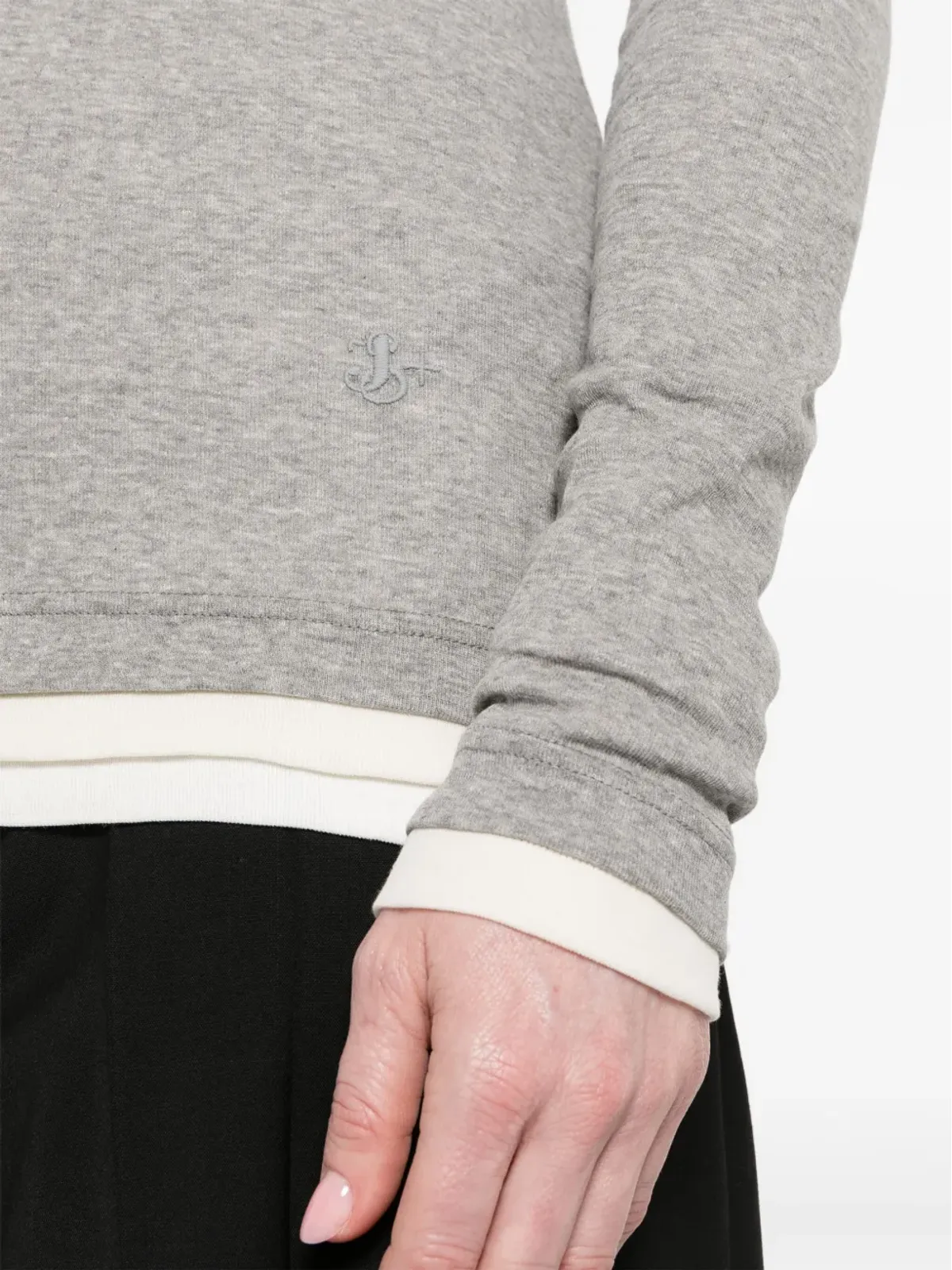 Jil Sander コットンリブTシャツ（3枚セット）-ニュートラルカラー - 画像5