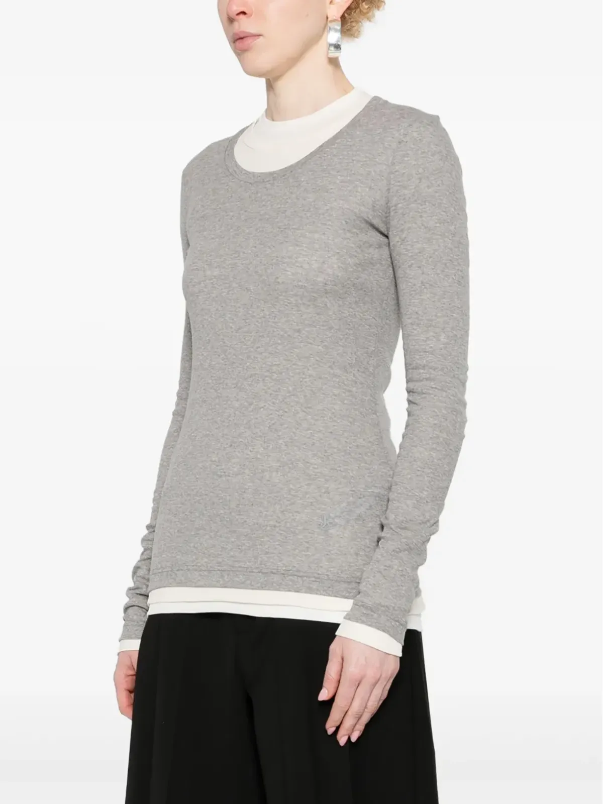 Jil Sander コットンリブTシャツ（3枚セット）-ニュートラルカラー - 画像3