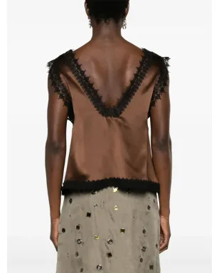 Viktor & Rolf レーストリム付きシルクキャミソール - サムネイル4