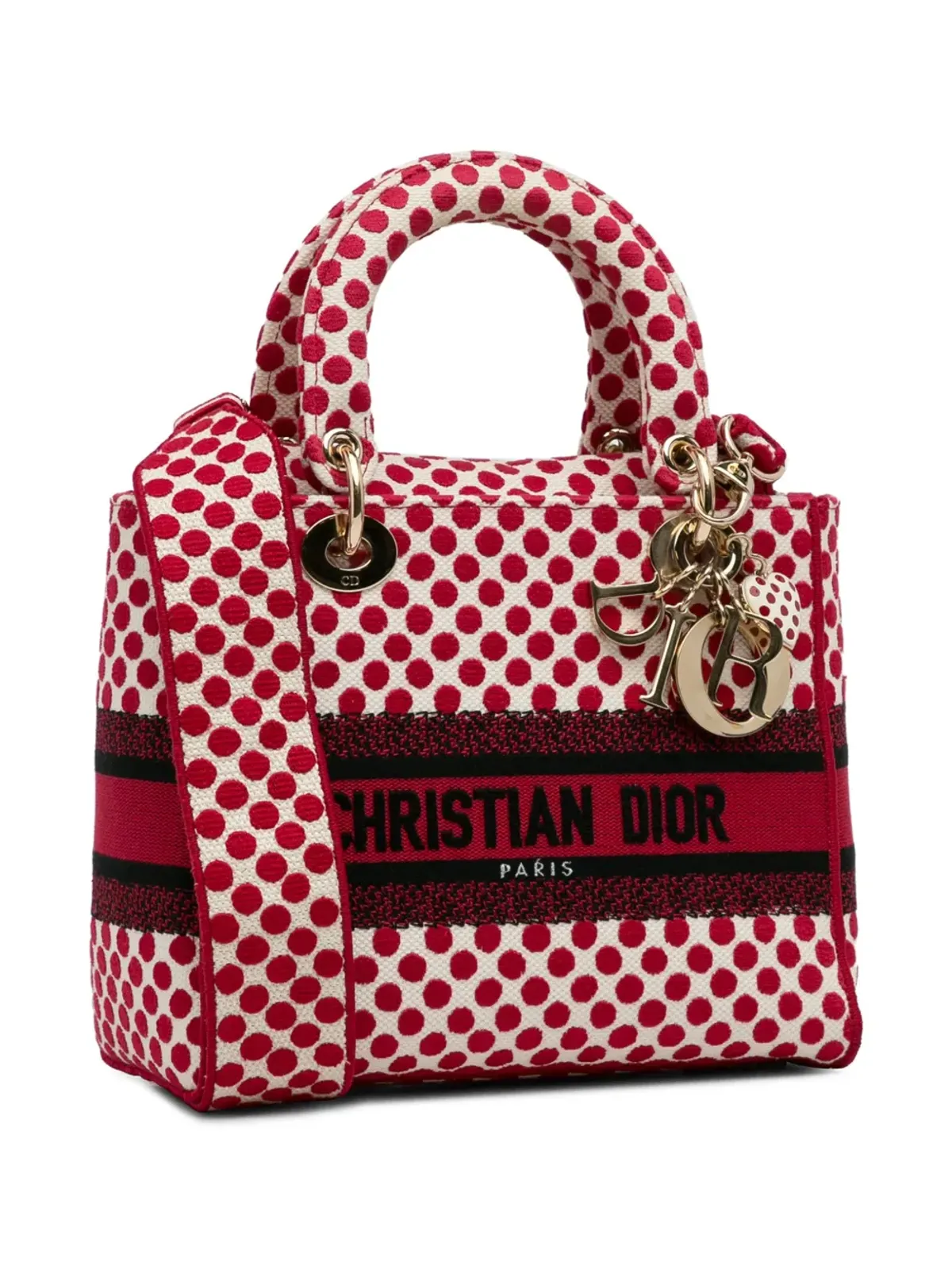 Christian Dior ビンテージ 2020年頃 Lady D-Lite ハンドバッグ レッド - 画像3