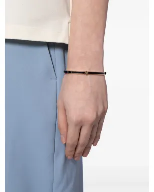 Tory Burch Kira ロゴプレート ブレスレット - ブラック - サムネイル2