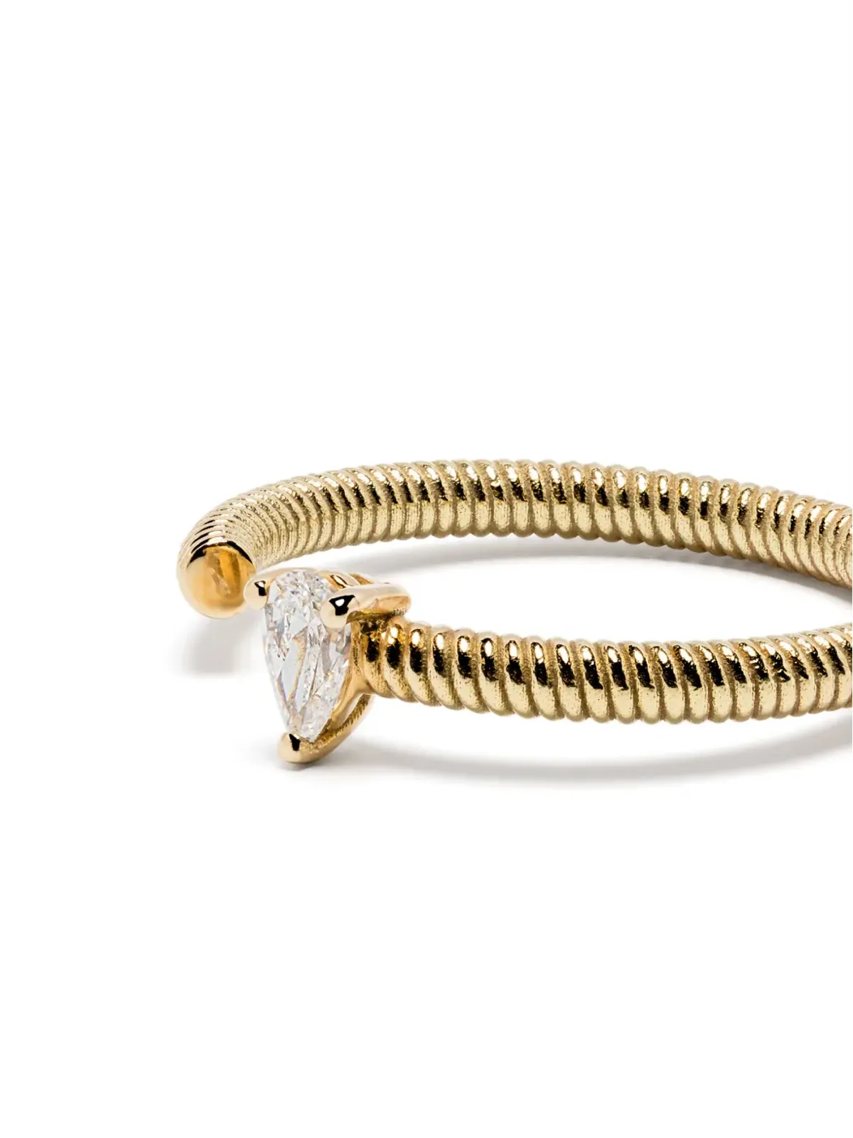 LEANDRA 18K イエローゴールド カボ・ペア・オープンリング - 画像4