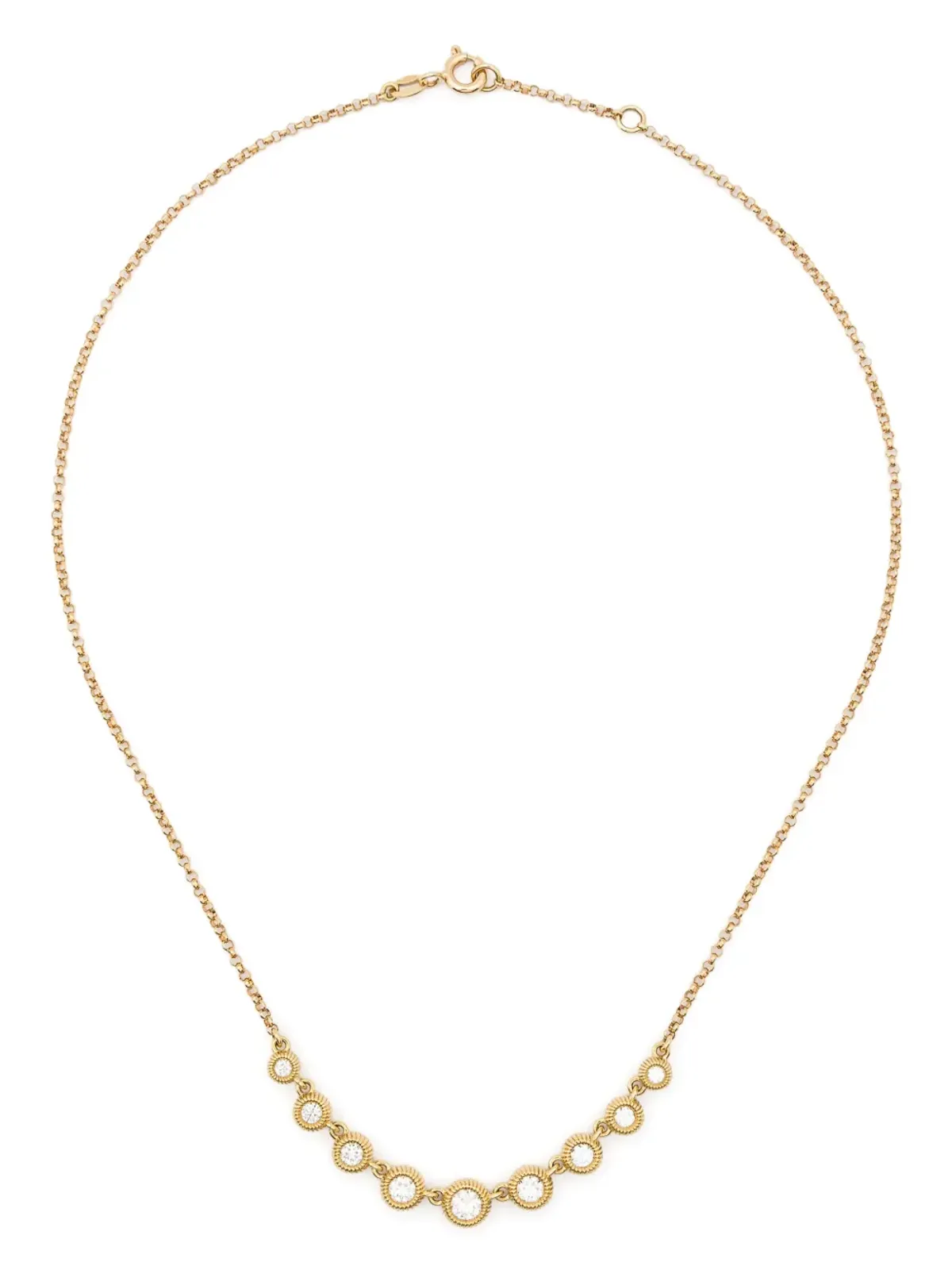 LEANDRA 18ktイエローゴールド カボ ダイヤモンド ネックレス - 画像1