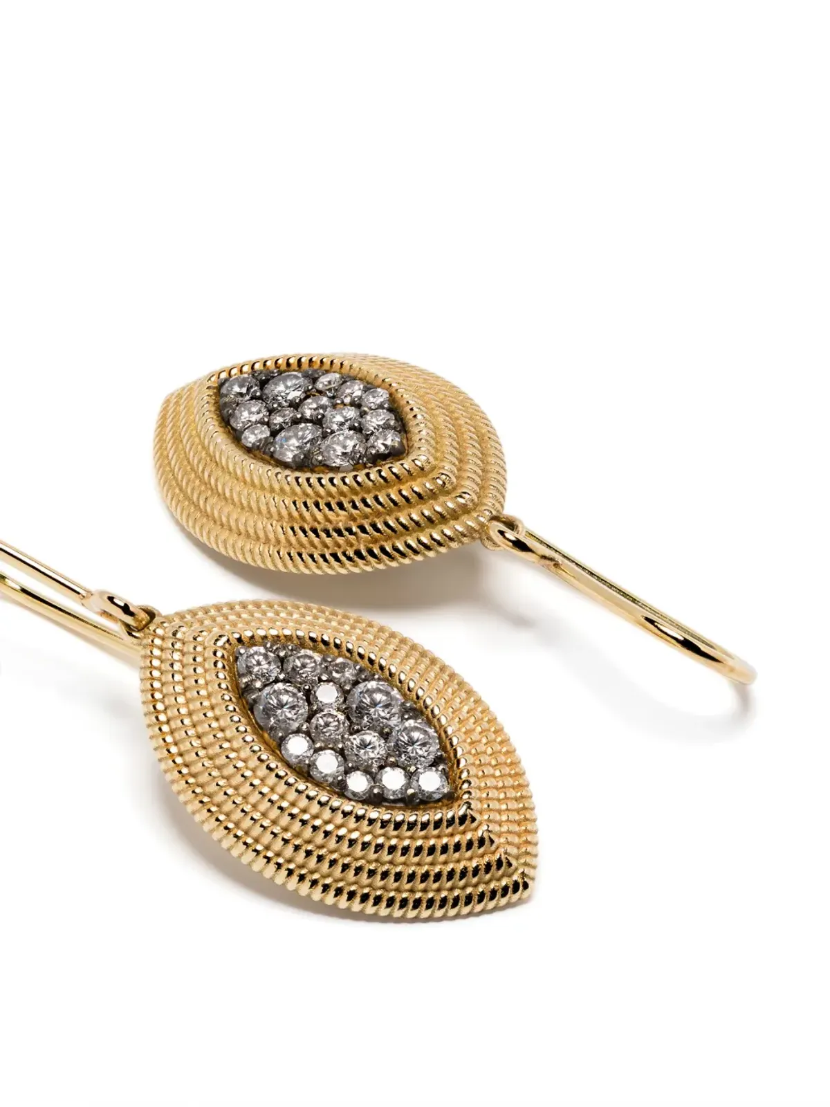 LEANDRA 18kt yellow gold Cabo Dragon diamond earrings - 画像4