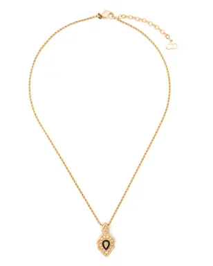 Christian Dior ビンテージ 1980年代 ステートメントペンダント ポリッシュドネックレス - ゴールド - サムネイル1