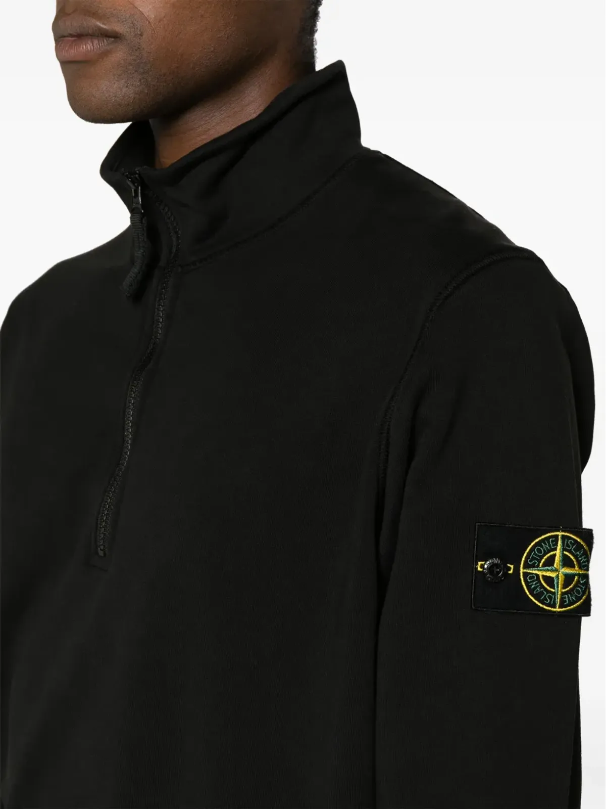 Stone Island コンパスパッチ ジップアップ スウェットシャツ - 画像5