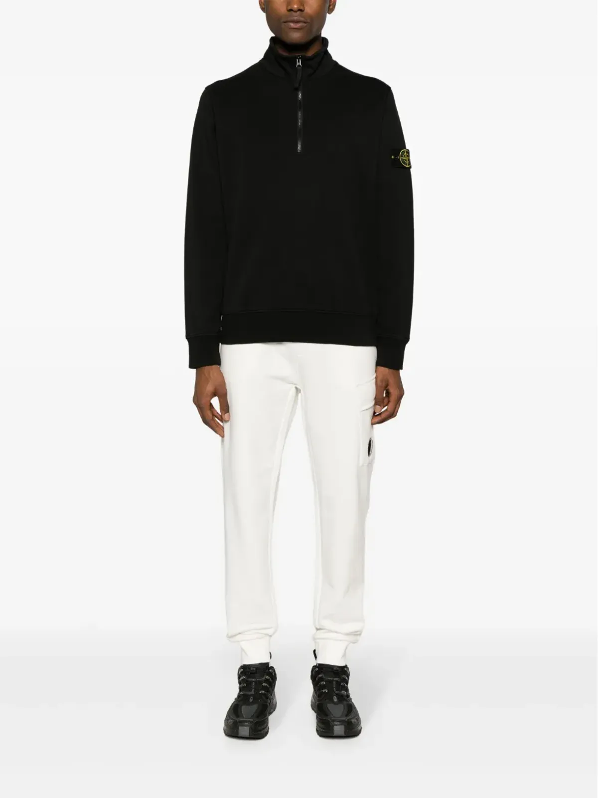 Stone Island コンパスパッチ ジップアップ スウェットシャツ - 画像2