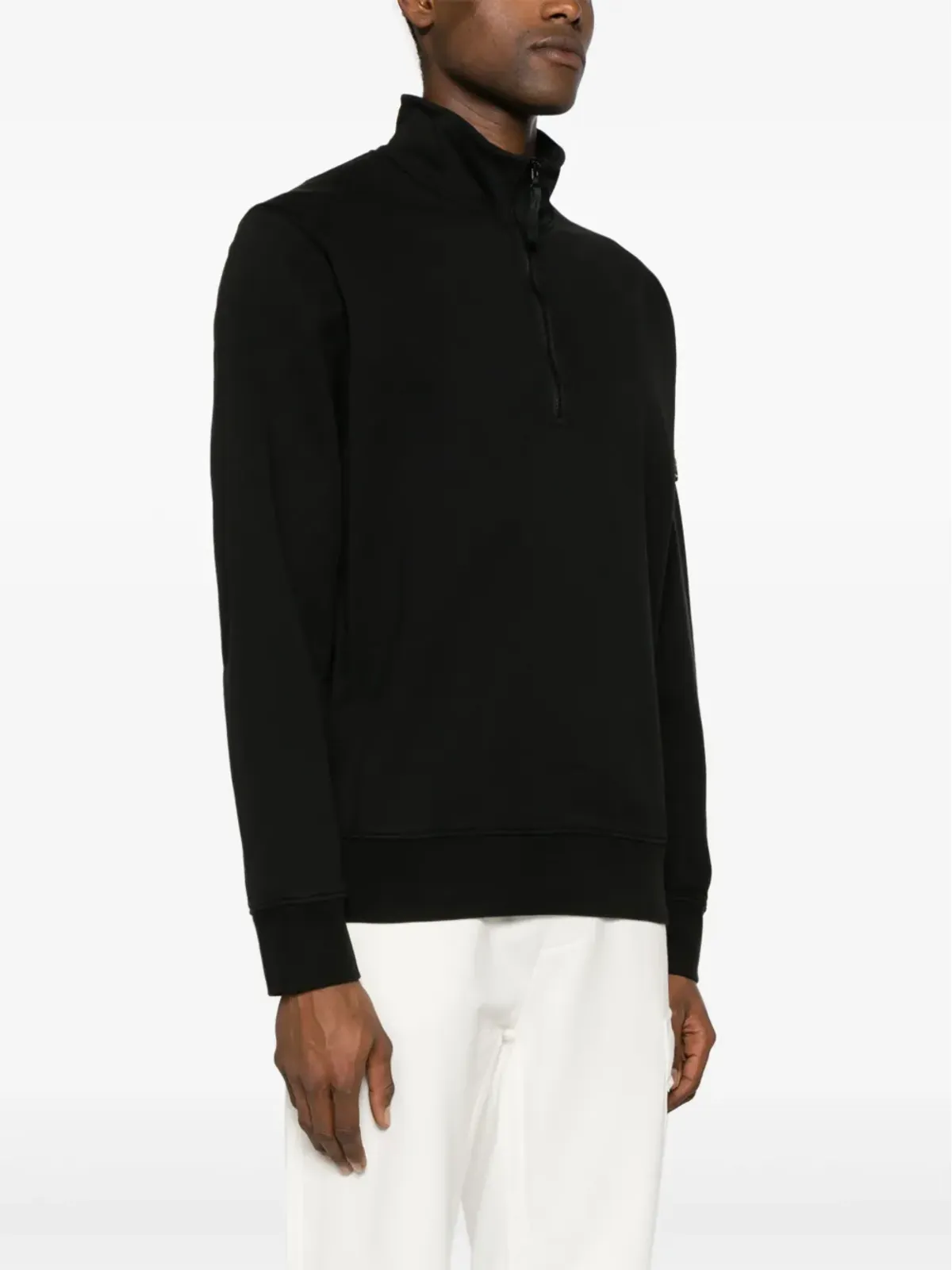 Stone Island コンパスパッチ ジップアップ スウェットシャツ - 画像3