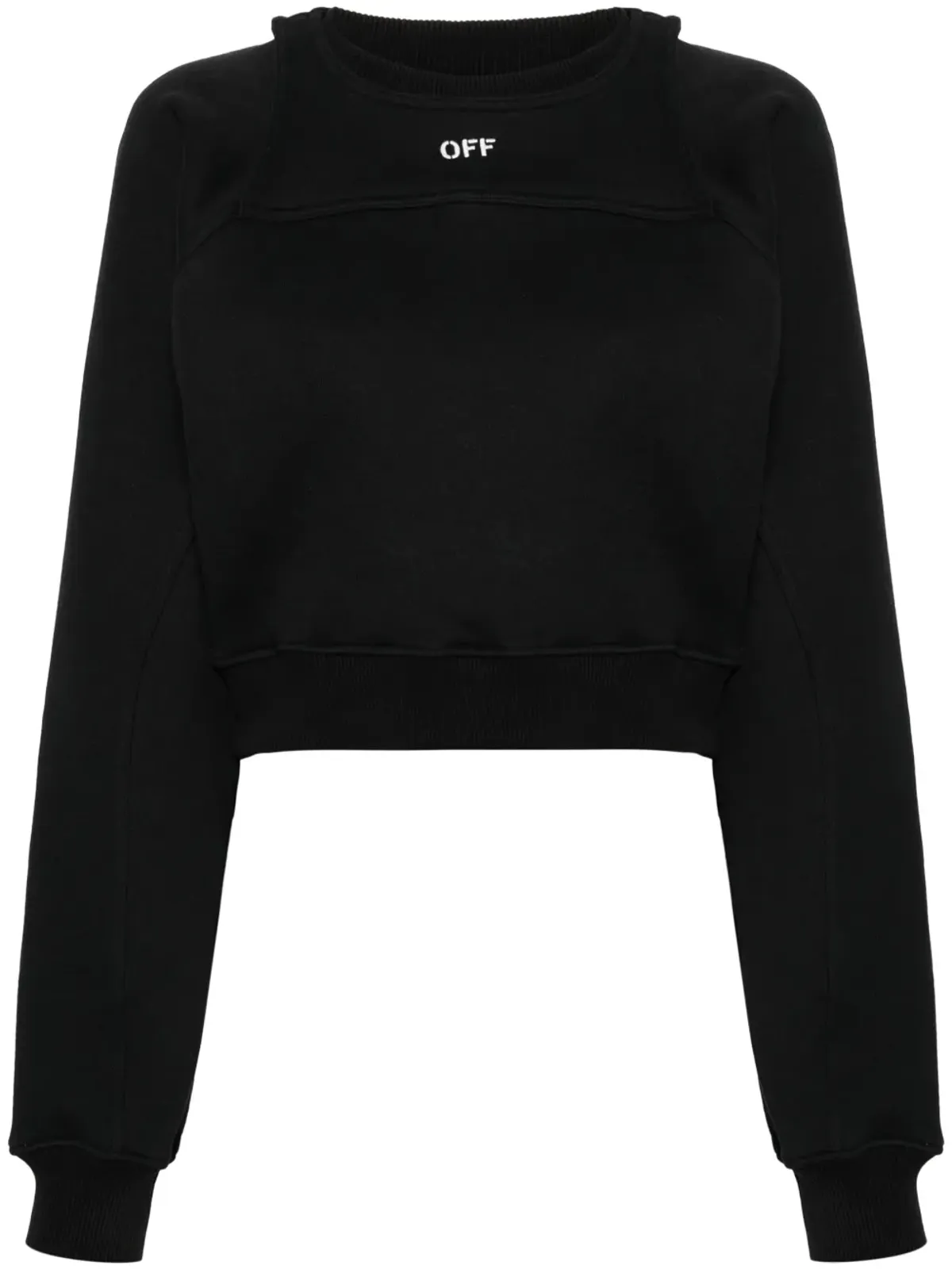 Off-White クロップド レイヤード スウェットシャツ - 画像1