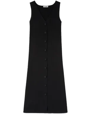 Jil Sander Vネックニットミディドレス - サムネイル1