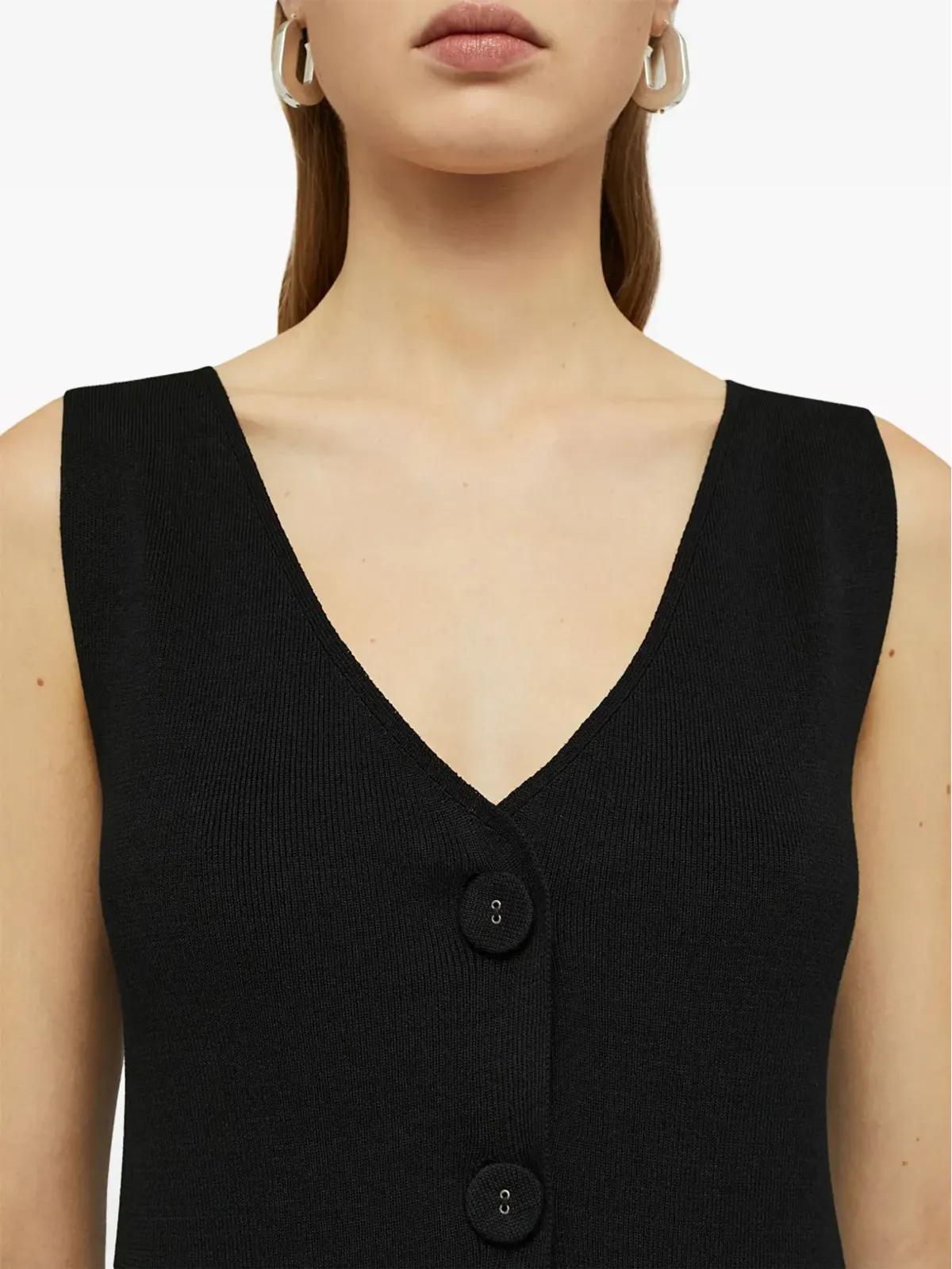 Jil Sander Vネックニットミディドレス - 画像5