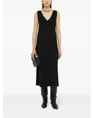 Jil Sander Vネックニットミディドレス - サムネイル2