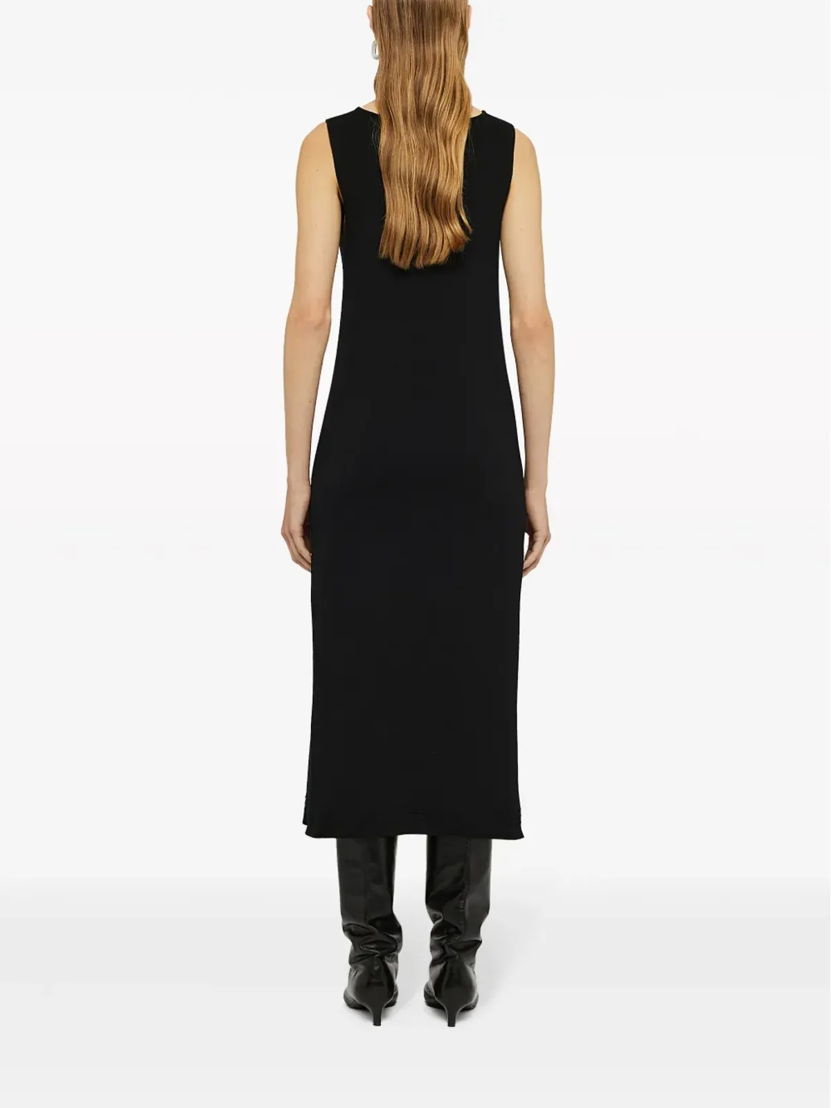 Jil Sander Vネックニットミディドレス - 画像3