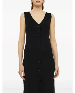 Jil Sander Vネックニットミディドレス - サムネイル4
