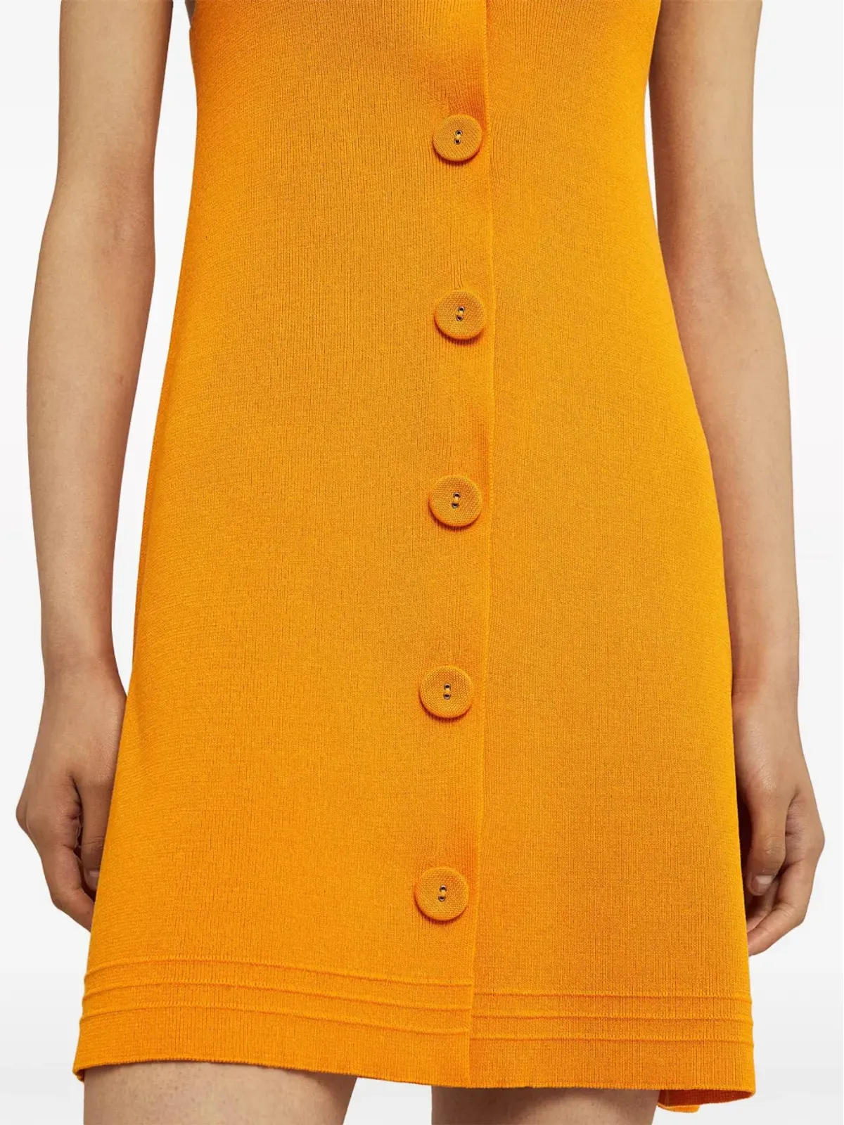 Jil Sander Vネックニットミニドレス - オレンジ - 画像5