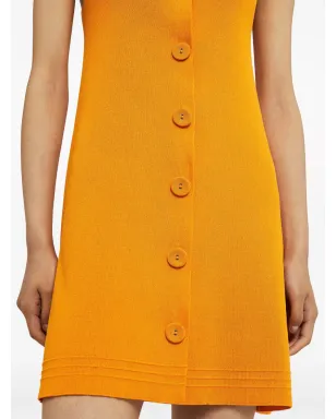 Jil Sander Vネックニットミニドレス - オレンジ - サムネイル5