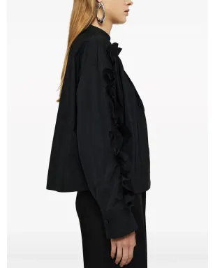 Jil Sander ラッフルディテール付き クルーネック スウェットシャツ - ブラック - サムネイル5