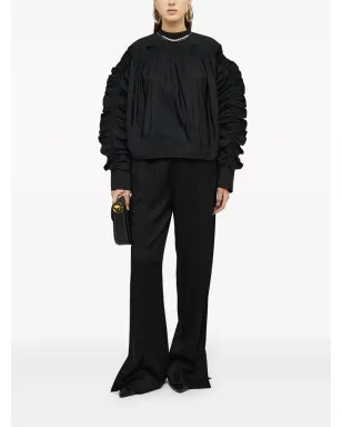 Jil Sander ラッフルディテール付き クルーネック スウェットシャツ - ブラック - サムネイル2