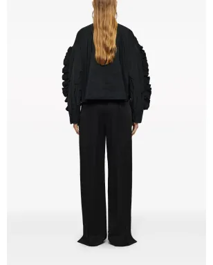 Jil Sander ラッフルディテール付き クルーネック スウェットシャツ - ブラック - サムネイル3