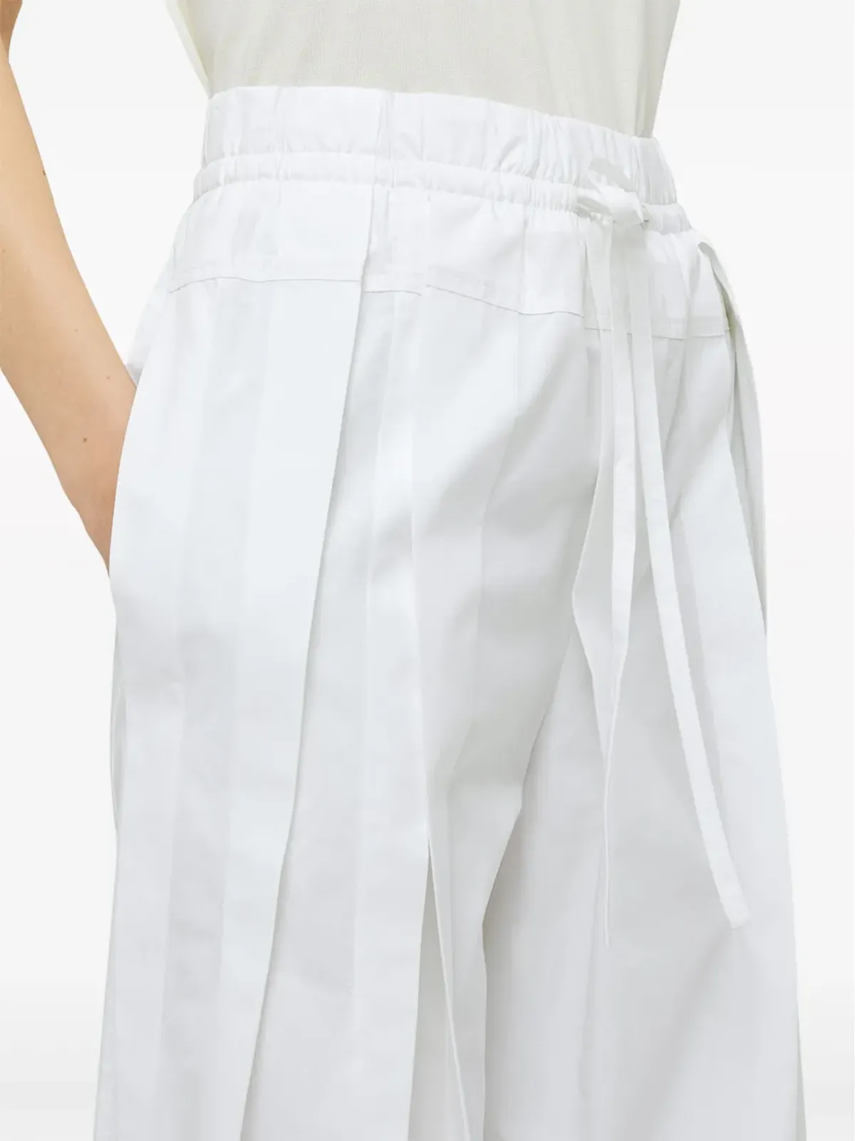 Jil Sander プリーツディテールのワイドレッグパンツ - 画像5