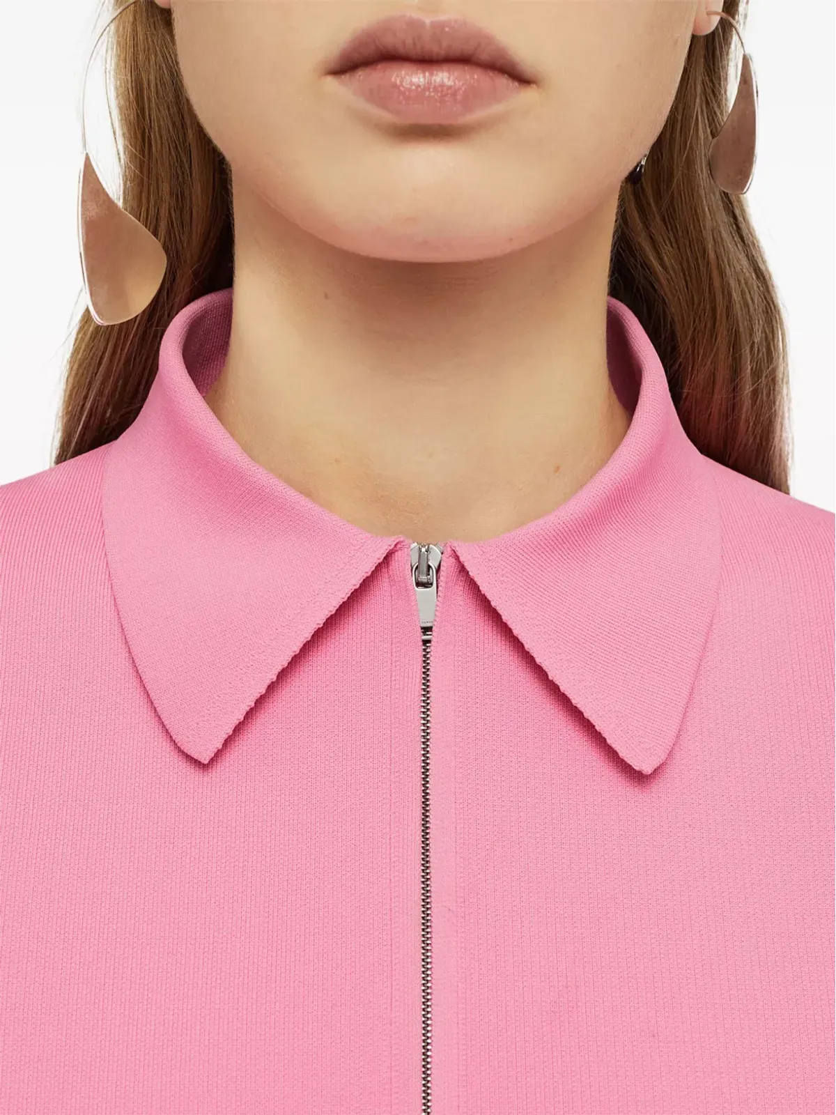 Jil Sander ジップ付きポロシャツ ピンク - 画像5