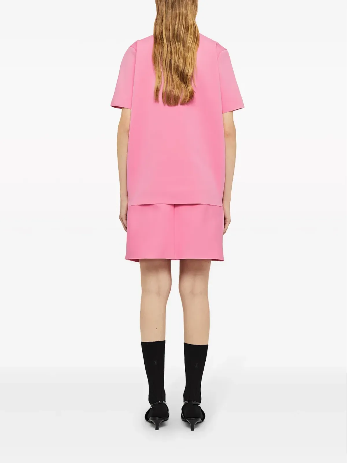 Jil Sander ジップ付きポロシャツ ピンク - 画像3