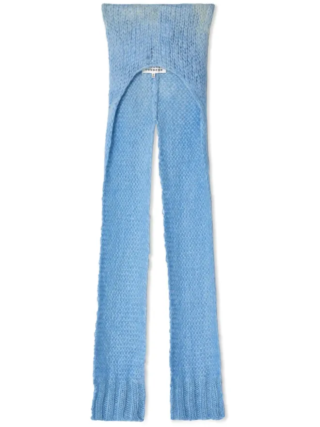 Maison Margiela Maison Margiela ニットスカーフ付きビーニー - ブルーの商品画像