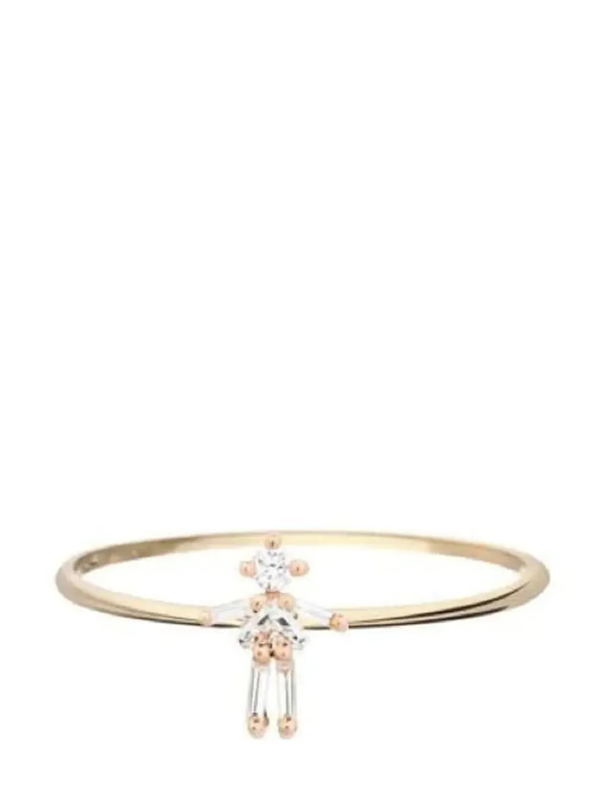 Little Ones Paris 18K ローズゴールド ガール ダイヤモンド リング - 画像1