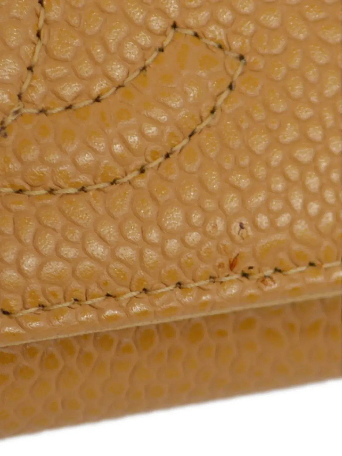 CHANEL ビンテージ 2003 キャビアレザー キーケース ブラウン - 画像5
