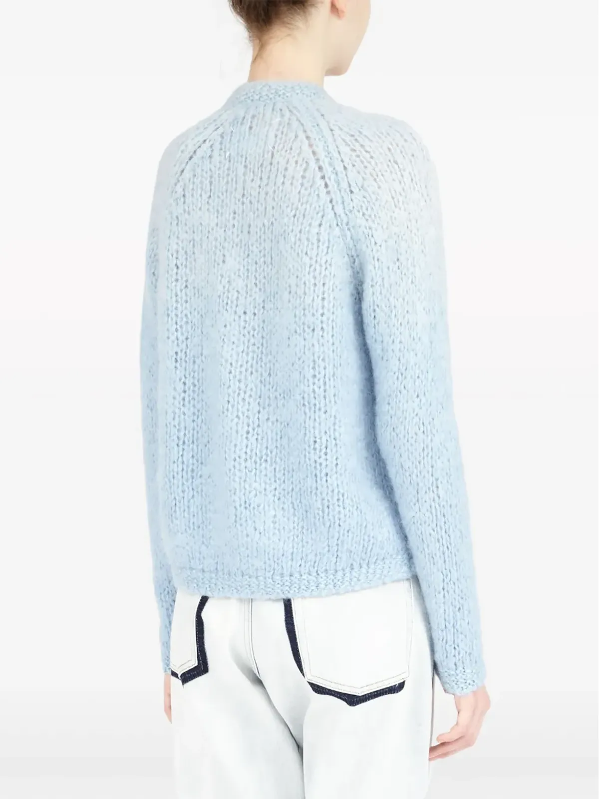 Maison Margiela モヘア混紡ニットカーディガン - ブルー - 画像4