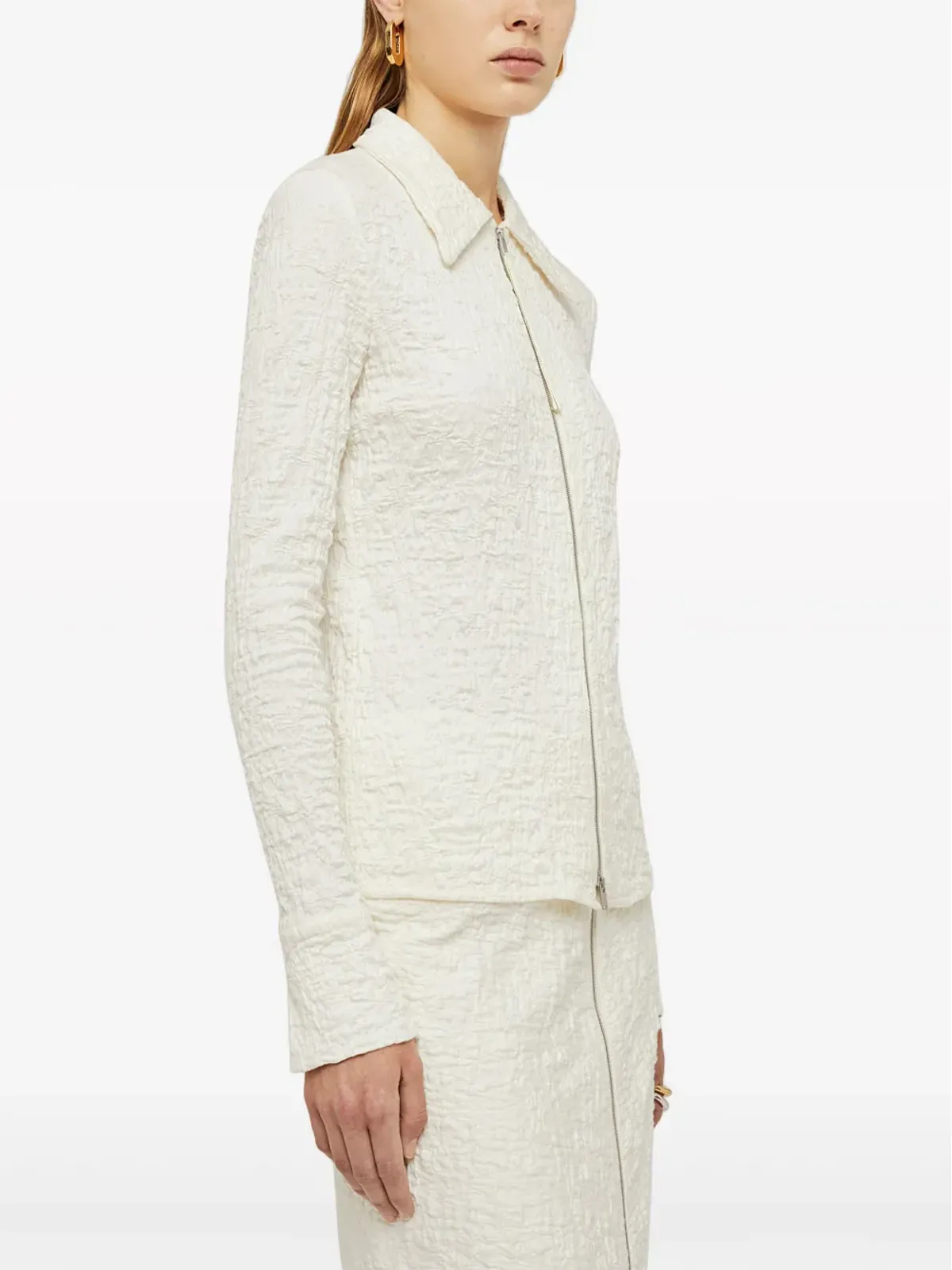 Jil Sander ジップフロントのクロク風トップ - ホワイト - 画像5