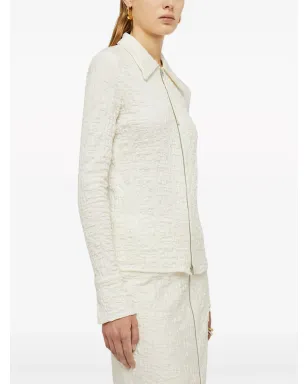 Jil Sander ジップフロントのクロク風トップ - ホワイト - サムネイル5