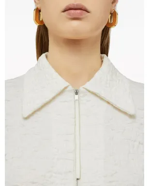 Jil Sander ジップフロントのクロク風トップ - ホワイト - サムネイル4