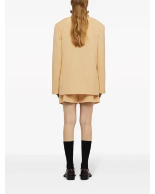 Jil Sander プリーツ入りコットンショートショーツ オレンジ - サムネイル1