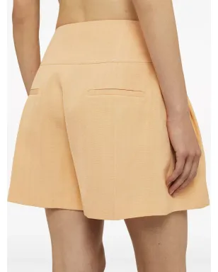 Jil Sander プリーツ入りコットンショートショーツ オレンジ - サムネイル2