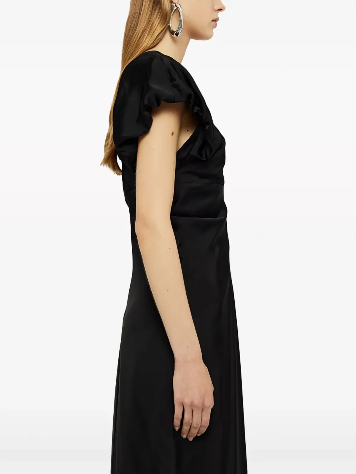 Jil Sander ギャザー入りディテールのサテン仕上げイブニングドレス - 画像5