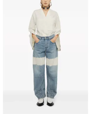 Jil Sander ハイウエスト カラーブロック ジーンズ - ブルー - サムネイル2