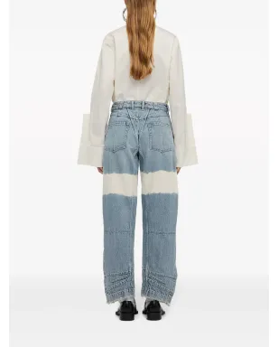 Jil Sander ハイウエスト カラーブロック ジーンズ - ブルー - サムネイル3
