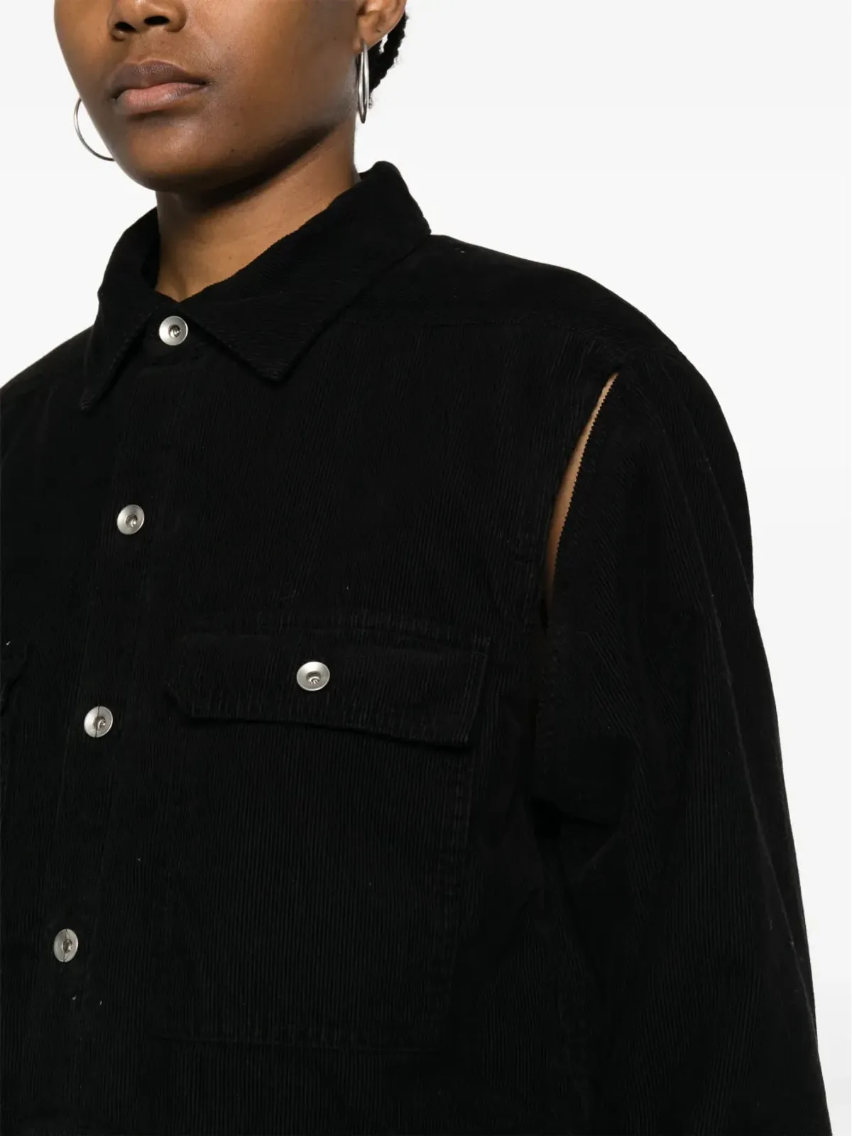 Rick Owens DRKSHDW コーデュロイ シャツジャケット - ブラック - 画像5