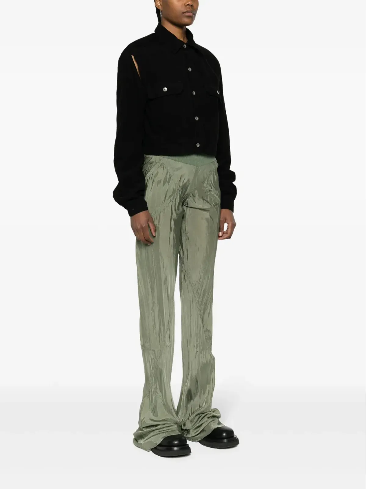 Rick Owens DRKSHDW コーデュロイ シャツジャケット - ブラック - 画像3