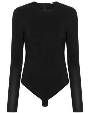 Versace ボーン入りクレープボディスーツ - ブラック - サムネイル1