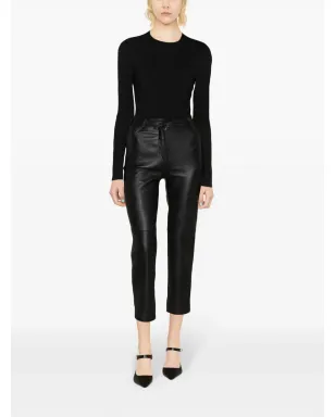 Versace ボーン入りクレープボディスーツ - ブラック - サムネイル2